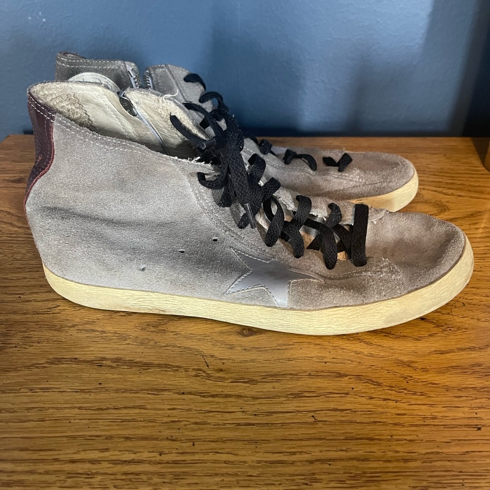 RARE Golden Goose Francy High Top Gray Suede - Women’s Size 9.5/EU 39.5